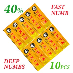 Yellow TK 40% Fast Piercing/waxing Makeup Cream TK Topical Tattoo Cream Non-Oily TK 10PCS