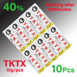 10PCS white 40%TK Tattoo Cream  TK Topical Tattoo Cream  Semi-permanent Tattoo Embroidered Eyebrow  /Piercing/waxing Makeup Cream TK Topical Tattoo Cream